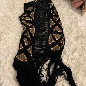 Umgee Navy and Burgengy large style vest cardigans